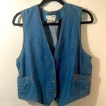 Buttons Vintage Regina Porter denim vest. 100% cotton in size small. Metal ! Photo 0