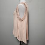 Knox Rose Peach Jacquard Sleeveless Grommet Tank Size Medium Photo 2