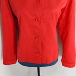 Gap Bright Red Cotton Blazer Jacket Photo 2