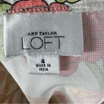 Loft Ann Taylor Mini Skirt Womens 4 White Floral Pinwale Corduroy Mod Quirky Y2K Photo 4