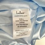 Lulus NEW  Love Me Forever Light Blue Tie Strap Square Neck Maxi Dress Formal L Photo 10