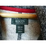 Roots Canada Womens XS Hooded Pullover Sweater Heather Black Varsity Cuffs Photo 8