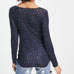 Mamalicious Maternity Scoop Neck Top Black Ditsy Floral Print Long Sleeve Size S Photo 1