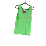 Gildan Women's  Green Southern Belle Baseball Graphic Tank Top S Photo 2