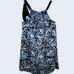 Bellambra Italy Women’s Linen Dress S Blue Tie Dye Sleeveless Bow Strap Boho Photo 3