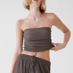 ZARA Ruched Textured Tube Top Photo 2