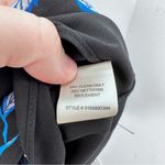 Rebecca Taylor Rebecca Taylor 100% Silk A Line Midi Dress Black w/ Blue and Pink Floral Size 8 Photo 8