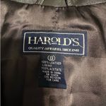 Harold's Leather Blazer Women's Size 8 Chocolate Brown Soft Jacket Photo 3