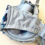 Soma  Balconet Bra Size 36DD Blue Dark Blue Embroidery Underwire Feminine Spring Photo 5