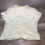 Jones New York  100% Silk Button Down Blouse Light Green Short Sleeve Size 10 Photo 8