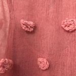 Entro NWOT Pink Pompom Blouse Photo 2