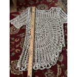 Joseph Ribkoff Joseph Ribkoff Crochet Knit Asymmetrical Tunic Top Kimono Sleeve Beige White S Photo 6