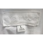 Maurice's  White Denim Jacket Distressed Long Sleeve Jean‎ Jacket Women's Photo 6