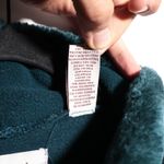 VTG‎ Le Moda Teal Fleece Poncho Cape with Faux Fur Collar Winter Warm Cozy Shawl Green Size L Photo 3