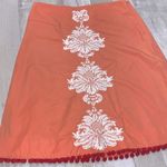Elevenses by Anthropologie floral embroidered skirt size 4 Photo 2