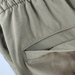 T by Talbots Pants Women's Size Medium Lightweight Stretch Wide Leg Crop Green Photo 7