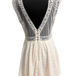 Free People Victoria Ecru Ivory Lace Mesh Sheer Sleeveless Mini Dress Photo 6