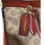 Coach Signature Logo Bond Bag Satchel Coated Canvas Brown Leather Purse 30949 Photo 4