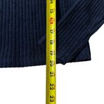 Saint + Sofia Blue Ribbed Knit Victory Wrap Blouse Women Size 6 | 68 Photo 6