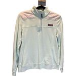 Vineyard Vines Mint Green with Pink Strip Shoulders 3/4 Zip Shep Shirt Medium Photo 0