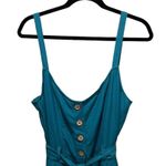 Roxy Mind Trip Jumpsuit Biscay Bay Teal Blue Size Medium Photo 5