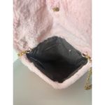 Hello 3AM Light Pink Faux Fur Shoulder Crossbody Bag Clutch Purse Gold Chain Photo 4