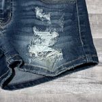 Kancan Distressed Denim 2" Short Women 4 Mid Rise Ripped Dark Wash Boho Festival Blue Size 26 Photo 2