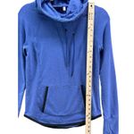 Athleta  Pullover Womens XXS Blue Sentry Active Hoodie Sweatshirt Cowl Neck Photo 5