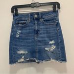 American Eagle  Distressed Hi Rise Mini Super Stretch Skirt Size 00 Photo 0