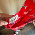 Urban Outfitters  Red Floral apron open back wide leg jumpsuit Photo 6