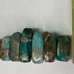TURQUOISE Jasper Gem Stone Boho Hair Barrette Clip Blue Photo 3