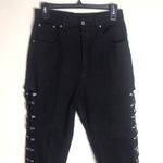 Stefano international ladies black lace up high waisted cotton pants size 14 Photo 2