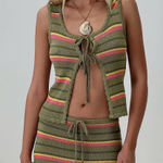 Princess Polly  Green Knit Top Photo 0