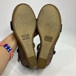 Toms  Clarissa wedge Sandals black with silver shimmer women’s size 8.5 casual‎ Photo 7