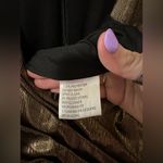 Mac Duggal IEENA  size 12 Gold Metallic Long Sleeve Asymmetrical Gown J1206 Photo 4