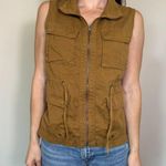 J Crew 100% Cotton Tan Utility Vest Size Medium Brown Photo 0