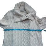 SAOL IRELAND Cream Cable Knit Wool Duster Cardigan Sweater Coat XXL White Photo 7
