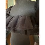 Goodnight Macaroon Black Ruffle Off-Shoulder Bodysuit Photo 1