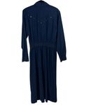 Max Z Denim Western Dress Rhinestones Studded‎ Maxi Vintage Pleated Sz 12 Blue Photo 1