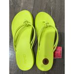 NWT OluKai Women Aka Flip Flop Neon Yellow Sandals Size 9 Island Beach Vacation Photo 3