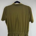 Girlfriend Collective  Stretch Woven Short Sleeve Jumpsuit Green Size Small Photo 8