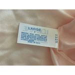 Lauren Lorraine Lorraine Short Robe Large Peachy Pink Nylon Silky Lace Iridescent‎ Buttons Vtg Photo 3