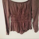 Altar'd State  Long Sleeve Blouse Brown Sz Small Photo 8