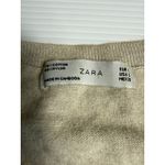 ZARA  Knit Tank‎ Top Sleeveless Sweater Vest Beige Cotton Blend Small Photo 1