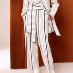 C/MEO COLLECTIVE 🌟 C/MEO EFFIGURATE PINSTRIPE WIDE LEG PANTS Photo 2