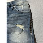 Rock & Republic  Bumpershoot Denim Shorts Size 8 Distressed Studded Frayed Hem Photo 4