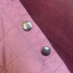 Abercrombie & Fitch women's large pink purple fleece sweatshirt pullover pata Photo 4