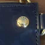 Tommy Hilfiger  Wristlet Blue Patent Pouch With Chain Strap Logo 5.5 x 3.5" Photo 3