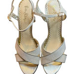 Lilly Pulitzer  Shoes Womens Size 9.5 Gold Wedge Strappy Sandals Ankle Strap Photo 0