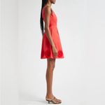 Elexiay Kogi Crochet cut out A Line Mini Dress Square Neck Red $300 M revolve Size M Photo 2